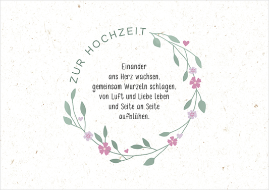 Zur Hochzeit.