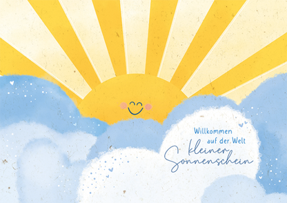 Willkommen auf der Welt kleiner Sonnenschein