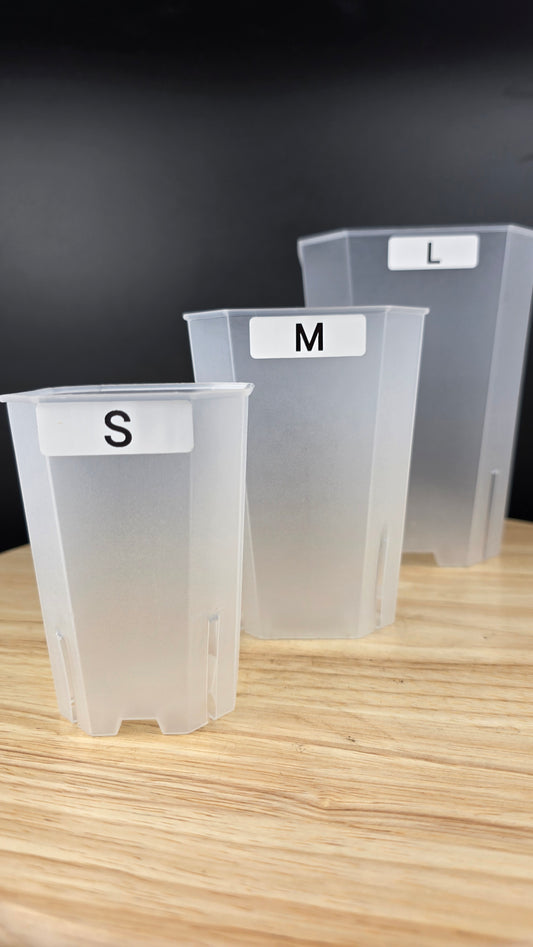 Pflanztöpfe eckig & transparent