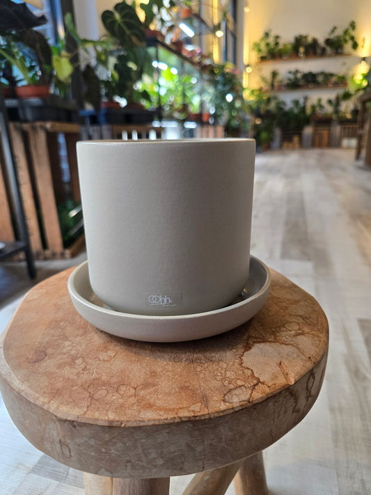 Anna Pot with Saucer - Oohh Ceramic Collection