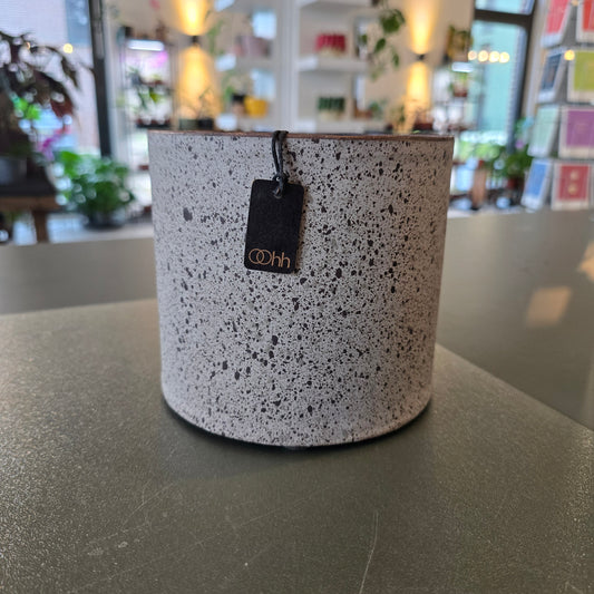Granite Hand Painted Pot Brown