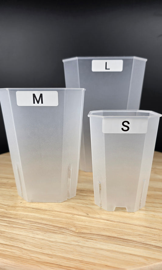 Pflanztöpfe eckig & transparent